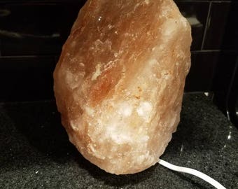 Natural Himalayan Salt Lamp Ionic Air Purifier Rock Crystal 8.5 pounds! - night light