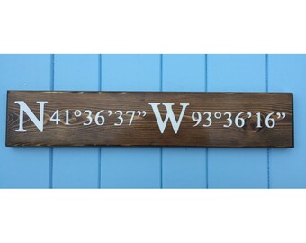 GPS Coordinates Gift - GPS Coordinates Sign - Coordinates Sign - Best Friend Gift - Housewarming Gift - Valentine's Day Gift - Birthday Gift