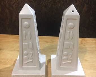 Ceramic Obelisk Omnibus Salt & Pepper Shakers - Japan