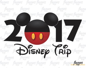 Mickey 2017 Disney Trip - Family Vacation - Disney Iron On Transfer - DIY Disney Shirts - INSTANT DOWNLOAD
