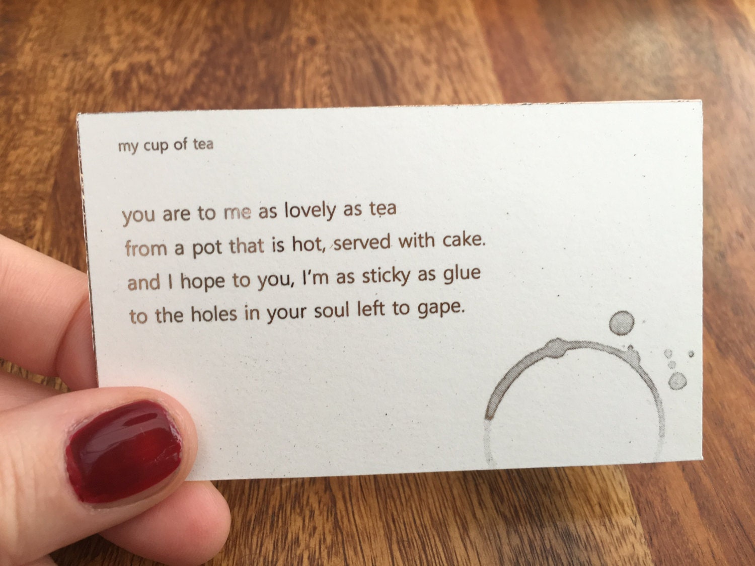 My Cup Of Tea Poem Love