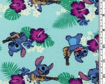 Stitch with ukulele Rayon Spandex Jersey