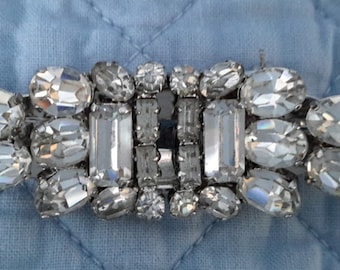 Art Deco Rhinestone Duette Brooch, c.1940