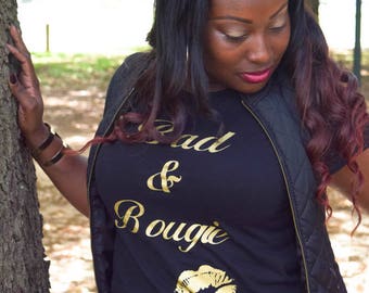 Bad & Bougie Gold Shirt with One Pair of Free Earrings