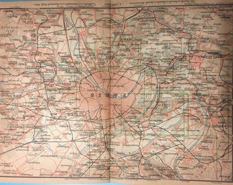 Old Map of Paris - Paris