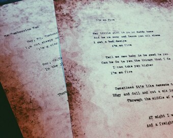 Typewritten Music Lyrics