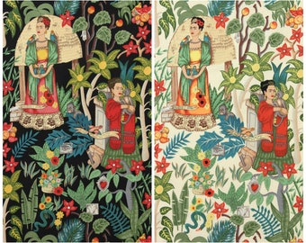 Frida Kahlo fabric - Frida's Garden fabric - upholstery canvas - Alexander Henry fabric - Frida Kahlo canvas - furnishings cotton canvas