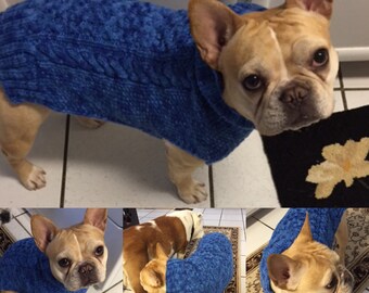 Hand Made Custom Knit Dog Sweater