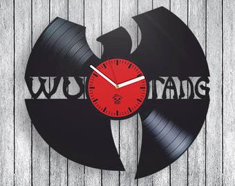 Wu Tang Clan Vinyl Clock Wall Decor Music Rap unique design Fan Club Gift ideas for boys and girls Handmade Modern Art decoration