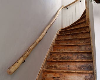 Stair railings of driftwood on size Custom made