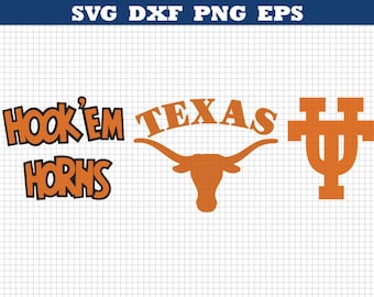 Texas Longhorn Svg,University of Texas,Longhorns svg,University Austin,Hook Em Horns,Longhorns clipart, Silhouette Files,Cameo Files
