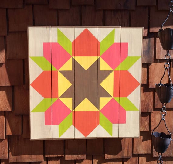 26x26Flower Power Barn Quilt on Western Red Cedar