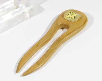 Hair fork, Wooden hair fork, Wooden hairpin, Hair Sticks, Hair accessories, Cherry Wood,