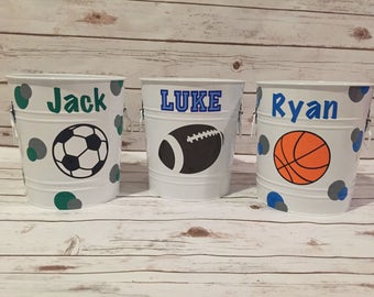 Personalized toy buckets/trash cans