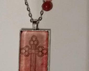 Pink Cross Pendant