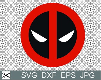 Deadpool Superhero Layered SVG Dxf PNG EPS Logo Vector File Silhouette Studio Cameo Cricut Design Template Stencil Vinyl Decal Tshirt Craft
