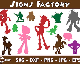 toy story silhouette / Toy story / toy story clipart / toy story SVG / andy , sheriff , buzz, woody, rex / High Quality / EPS / PNG Dxf