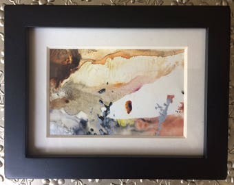 Miniature Abstract Painting - Original Art - Framed