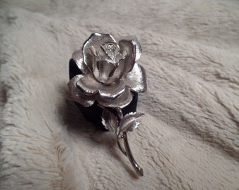 1960's Large and Very Dimensional Rose Brooch