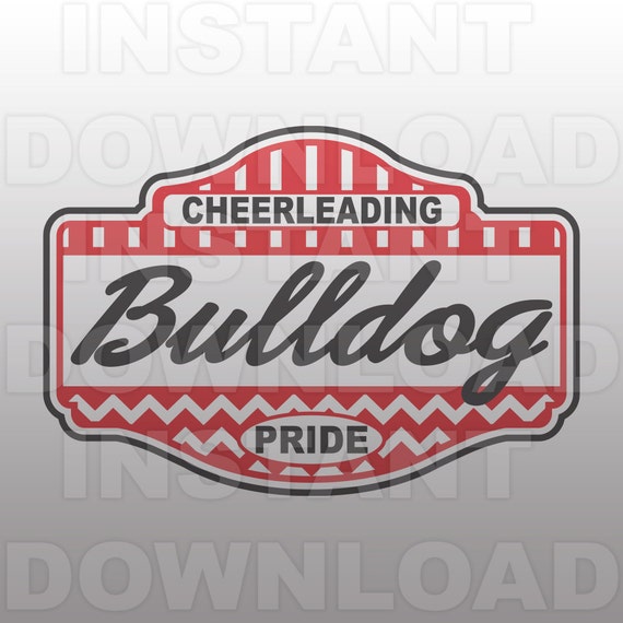 Download Bulldog Pride Cheerleading Vector Art SVG File,INSTANT ...