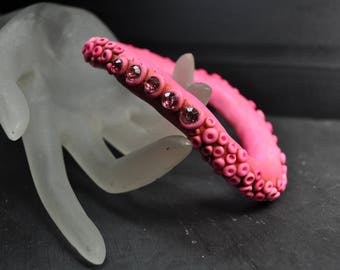 Pink bangle - octopus