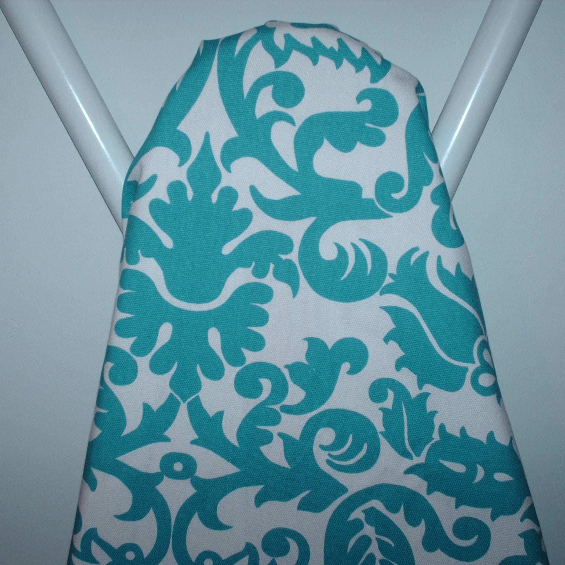 NAVY DAMASK YARDAGE Navy Blue and White damask Fabric Blue