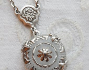 Vintage German Glass Button Necklace Starry by TimelessTrinkets