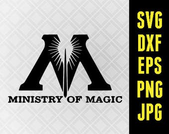 Harry Potter SVG Iron On Decal Cutting File / Clipart in Svg, Eps, Dxf, Png, Jpeg for Cricut Silhouette Universal Hogwarts Ministry of Magic