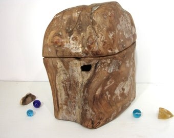 Maple Driftwood Box, rustic wood art, wood anniversary, wood jewelry box, retirement gift, office desk organizer, Oregon Coast, Christmas