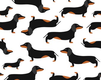 Weiner dog fabric | Etsy