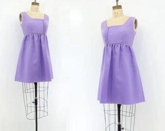 60s Vintage Dress 60s Baby Doll Dress 60s Mini Dress 60s Mod Dress Mauve Mini Dress 60s Mini Party Dress Amethyst Party Dress s