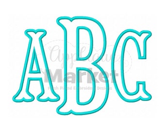 Machine Embroidery Design Fishtail Monogram Applique Font INSTANT DOWNLOAD