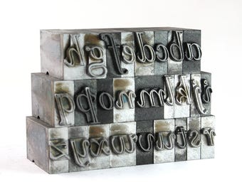 THE ALPHABET - 36pt Metal Letterpress (Goudy Open Italic)