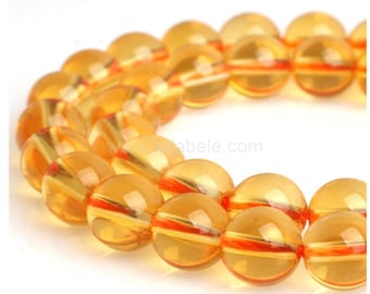U Pick Top Quality Natural Citrine Gemstone Loose Beads 4mm 6mm 8mm 10mm Round Spacer Beads 15.5" #GH2