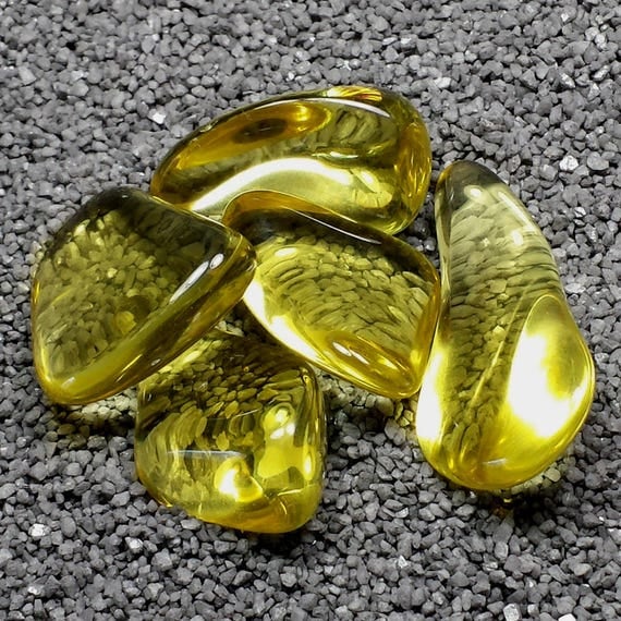 Yellow Obsidian Tumble Polished Crystal Stone, 1 pc, Sizes 1.6 to 2.2