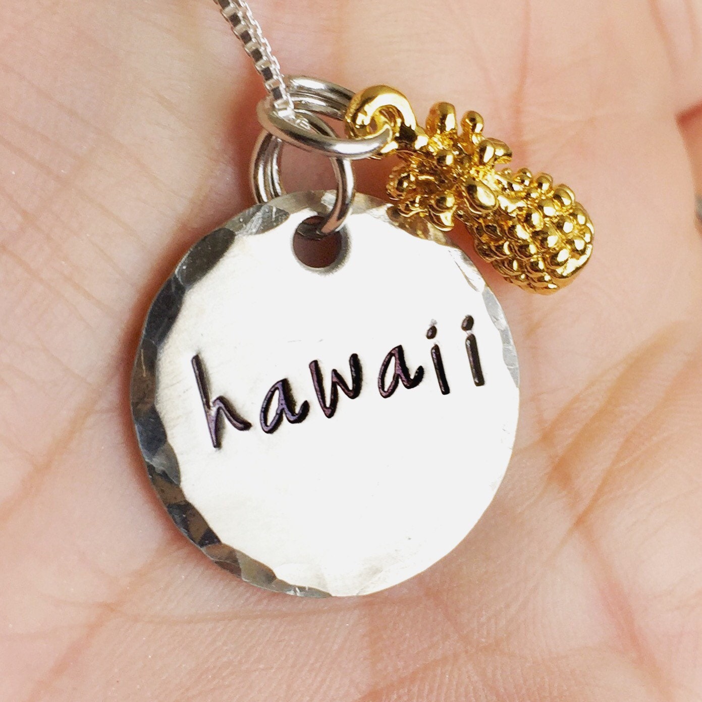 Hawaiian Necklace Pineapple Necklace Hawaiian Jewelry