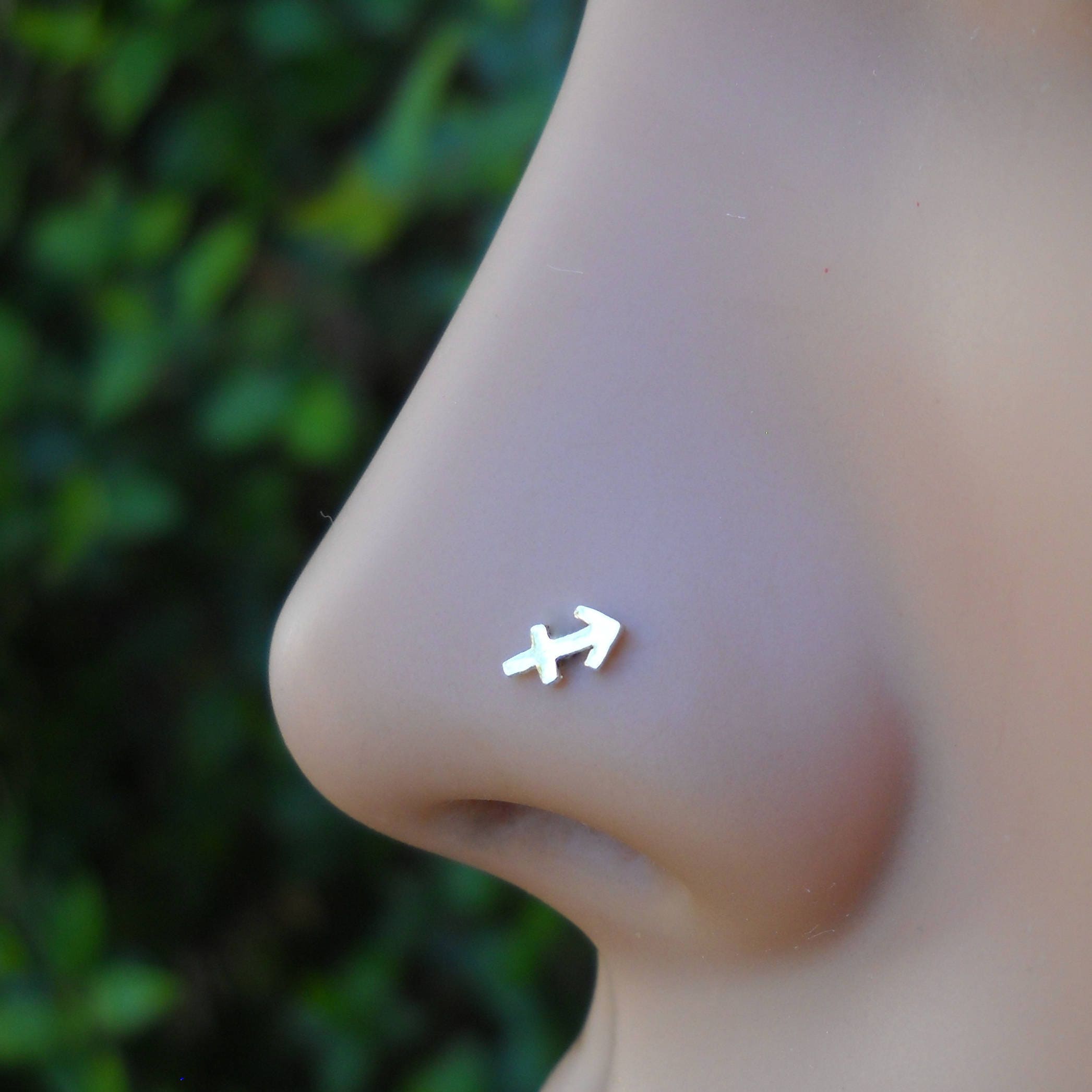 Sagittarius Zodiac Sign Nose Ring Stud Nose Jewelry Nose inside Check out All of these nose piercing earring for your home