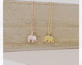 Elephant necklace, Dainty Gold Necklace, Gold elephant Necklace, Delicate Gold Necklace, Birthday Gift, Best selling item, Best Friend Gift