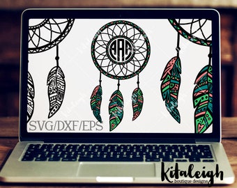 Dreamcatcher Mandala INSTANT DOWNLOAD in dxf, svg, eps for use with programs such as Silhouette Studio and Cricut Design Space