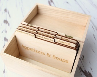 Recipe Card Dividers Recipe Box Dividers