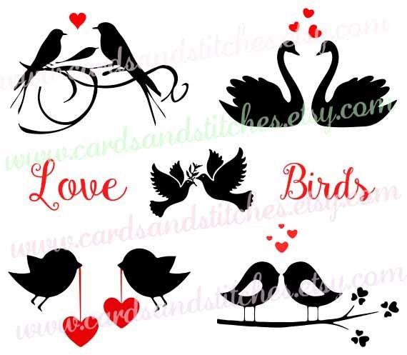 Download Love Birds SVG Valentine SVG Wedding SVG Digital Cutting