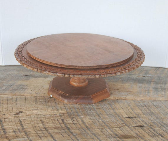 Vintage Wooden Cake Stand 7