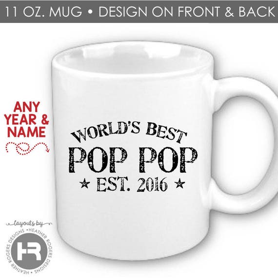 World's Best Pop Pop Coffee Mug Pop Pop Father's Day