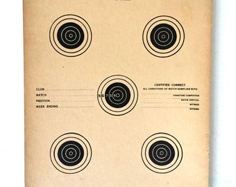 Vintage rifle target poster