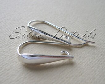 Elegant Sterling Silver French Wire Earring Hooks 925 earring finding reference code F10S