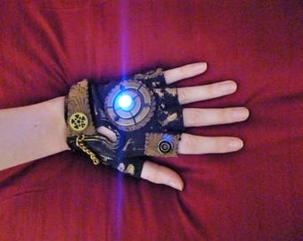WOMENS LED "Tesla" Moonhoar Monster Glove- Burning Man, Mad Max, Festival, Dragon Con, Thunderdome, Apocalypse, Comicon Fury Road, Steampunk