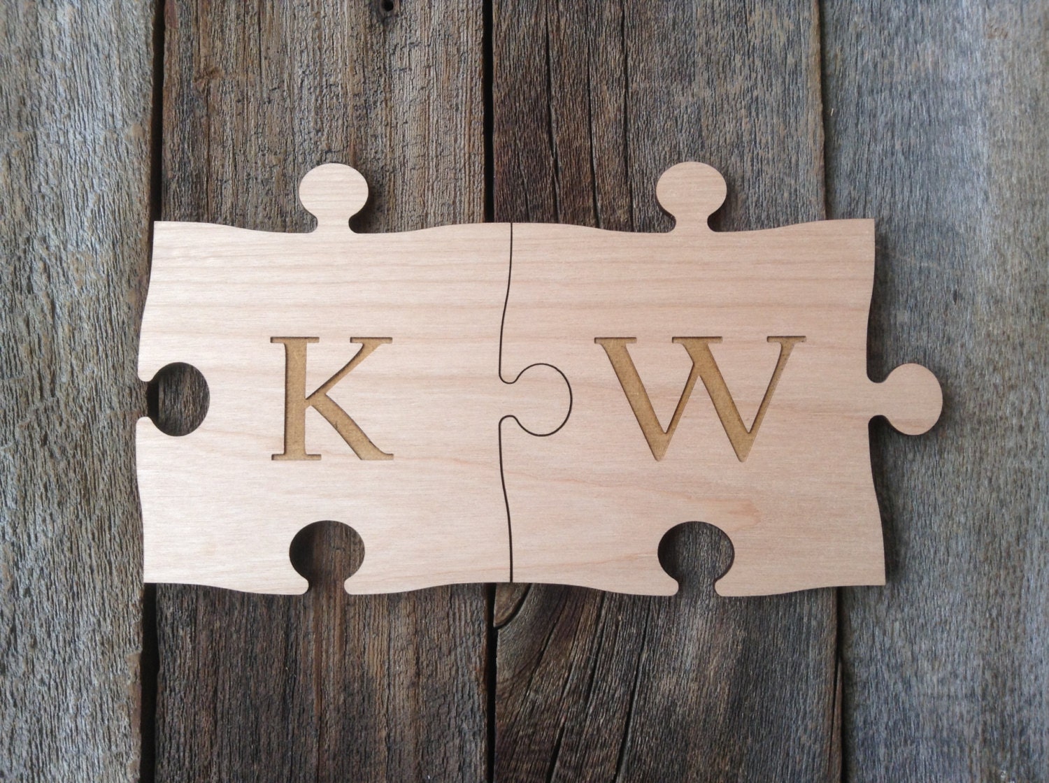 Wood Puzzle Piece Anniversary Gift Photo Prop Wedding Gift