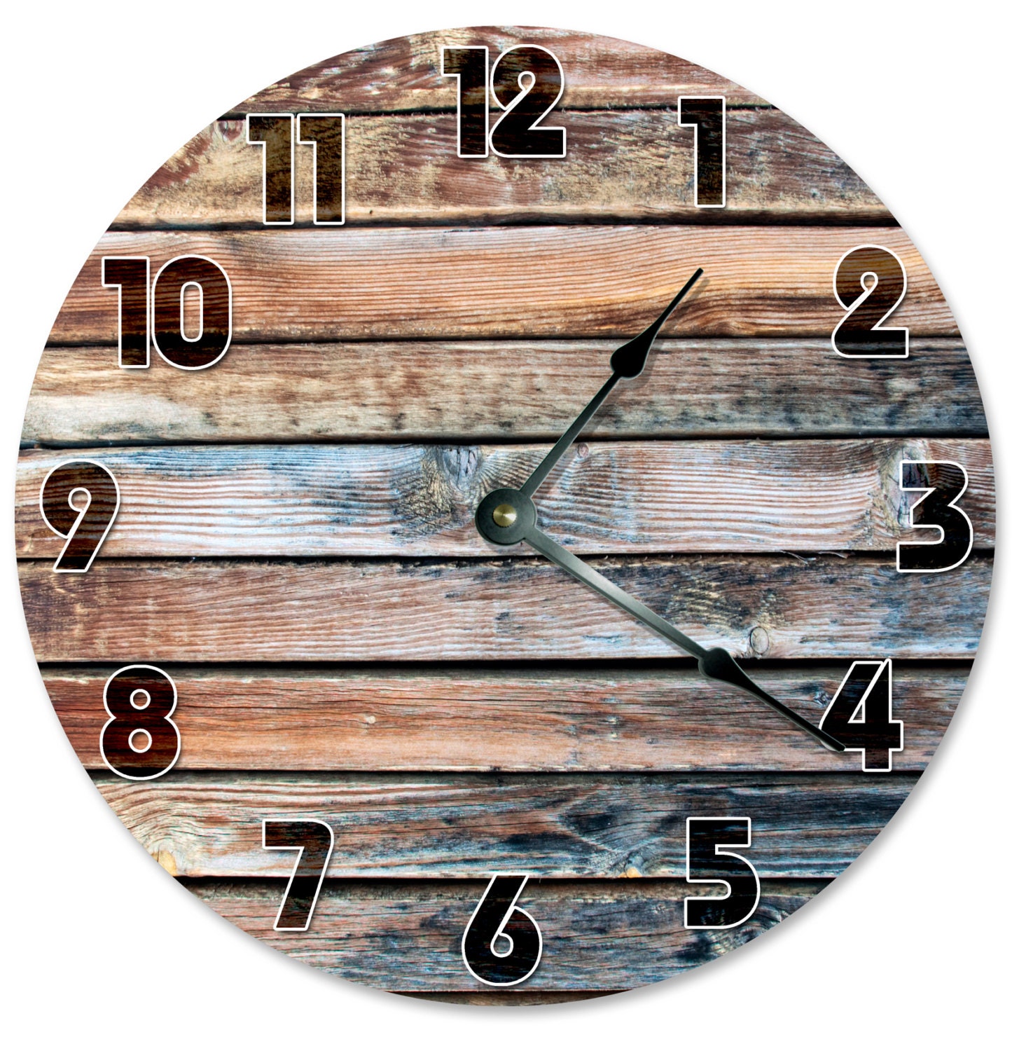 OLD BARN WOOD Clock Large 10.5 Wall Clock 2117