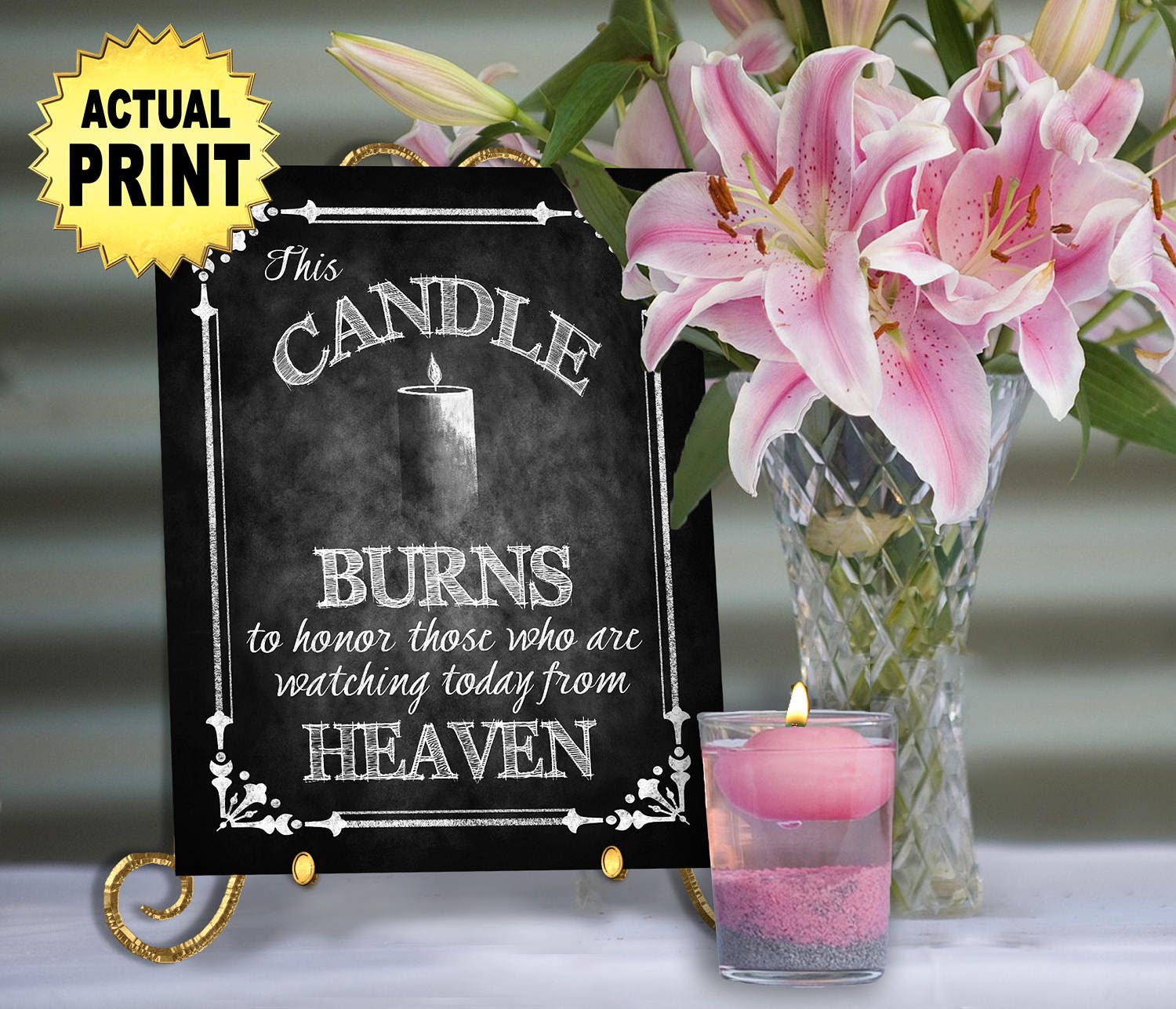 Wedding Memorial Candle watching from heaven Religious wedding