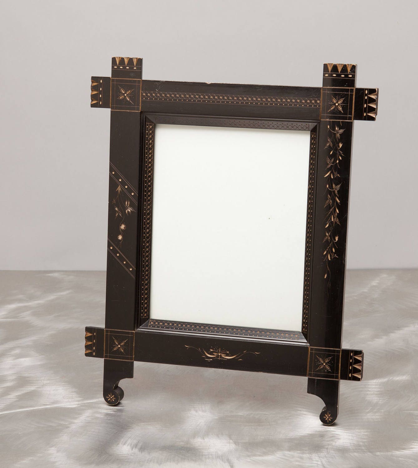 Stunning Eastlake Victorian Carved Ebony Picture Frame 8x10